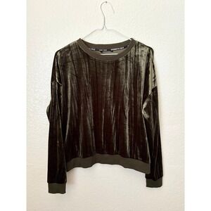 Kenneth Cole New York Green Velvet‎ Long Sleeve Casual Pullover Preppy Classic